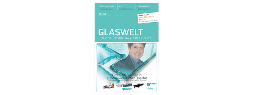 Fachartikel in: Glaswelt, Magazin für Fenster-, Fassaden-, Sonnenschutz- und die Glasbranche, Juli 2014, S. 36-37 4.5 (4)