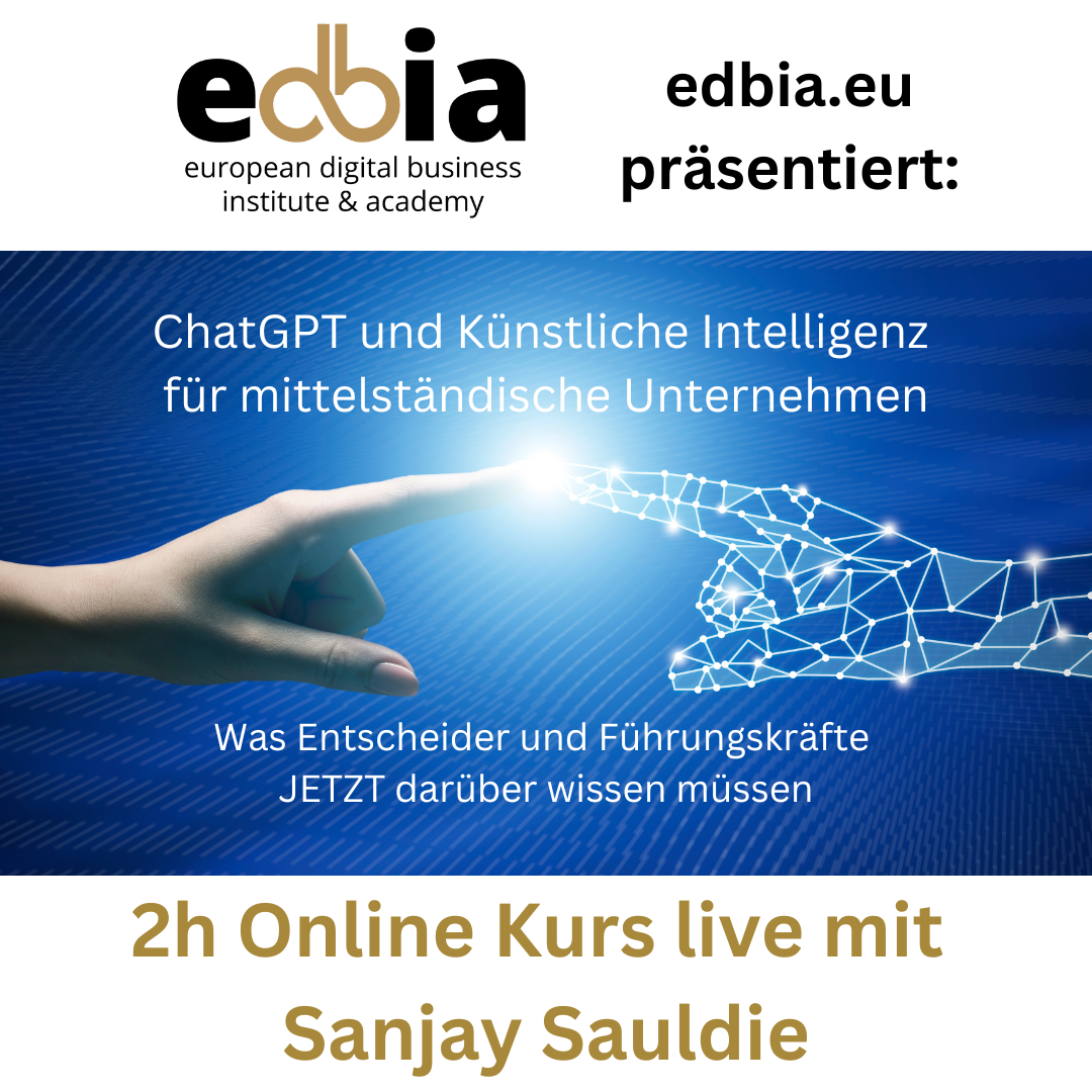 ChatGPT und Künstliche Intelligenz für mittelständische Unternehmen: Live online Workshop für Entscheider und Führungskräfte 4.8 (438)