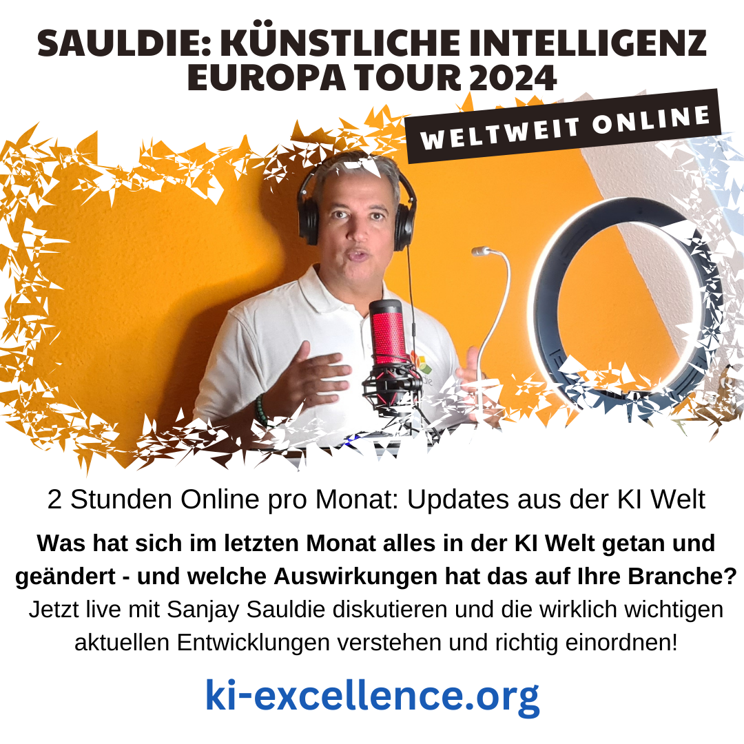 21.06.24: 12:00 Uhr – 14:00 Uhr: KI-Excellence Circle: Wichtige Updates aus der KI-Welt (live online weltweit) 4.8 (264)