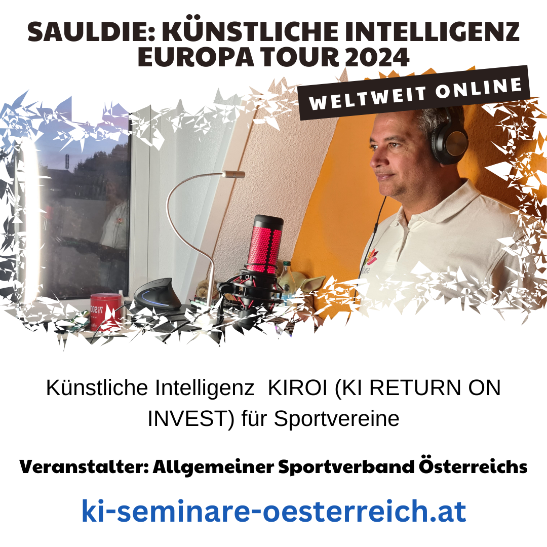 29.05.24: 18:30 Uhr – 20:00 Uhr: KI im Sportverein – Chancen erkennen und nutzen! 4.8 (264)