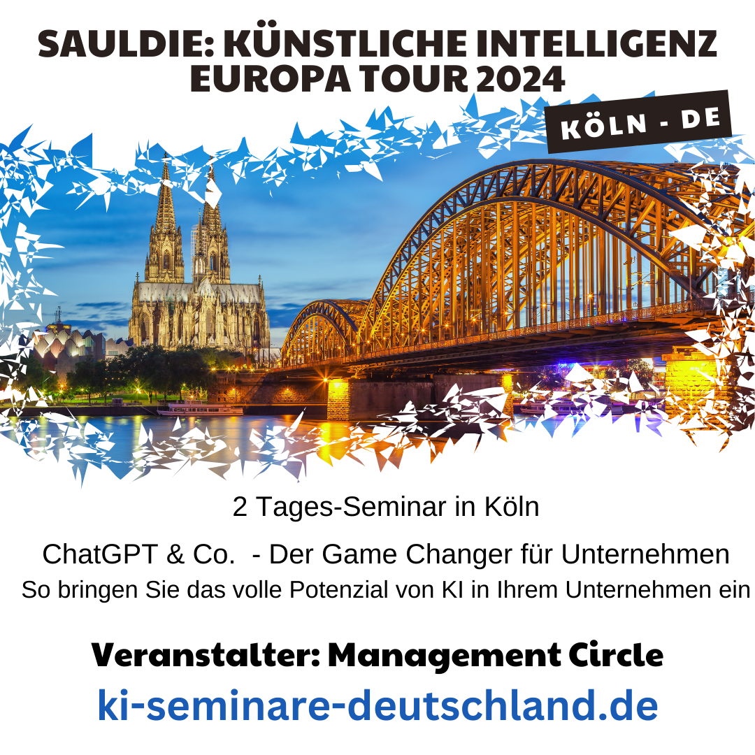 12.09.24/13.09.24: 2 Tagesseminar: ChatGPT & Co. – Der Game-Changer für Unternehmen (live in Köln) 4.9 (453)