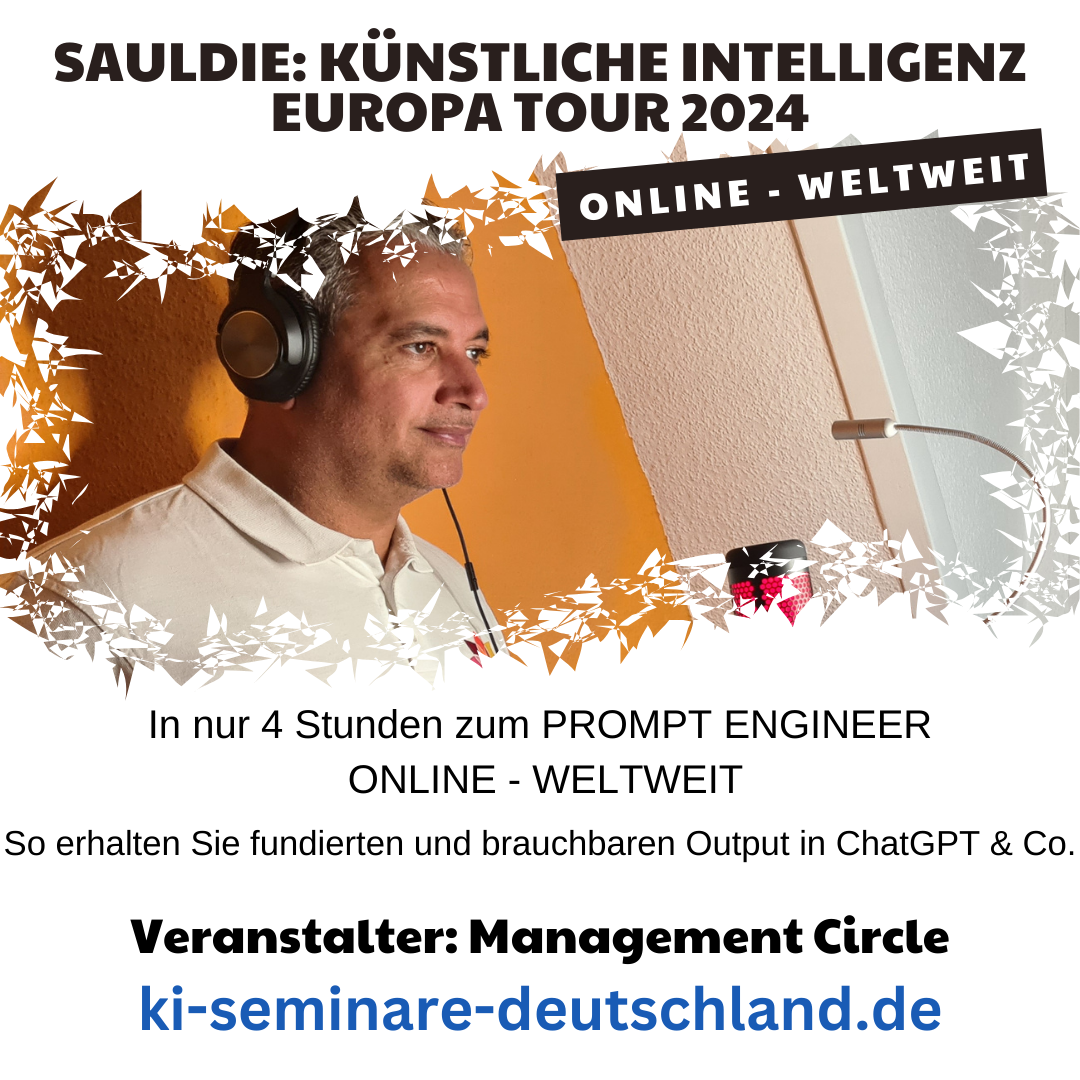 30.01.25: Seminar Crashkurs Prompting: So erhalten Sie fundierten und brauchbaren Output in ChatGPT & Co. (live weltweit online) 4.9 (453)