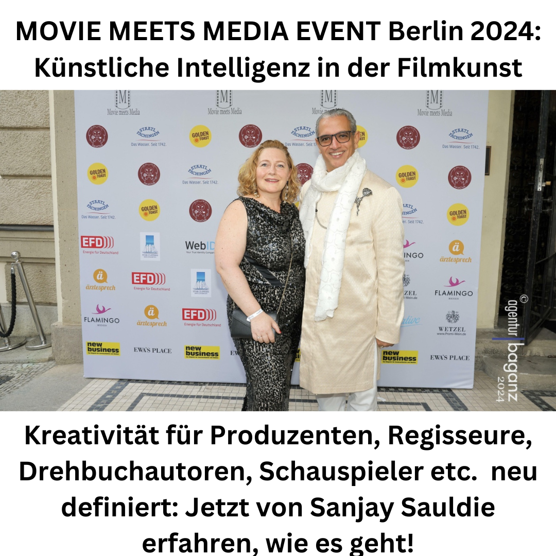 MOVIE MEETS MEDIA 2024, August 24, Berlin: Künstliche Intelligenz in der Filmkunst: Kreativität für Produzenten, Regisseure, Drehbuchautoren und Schauspieler neu definiert 4.9 (633)