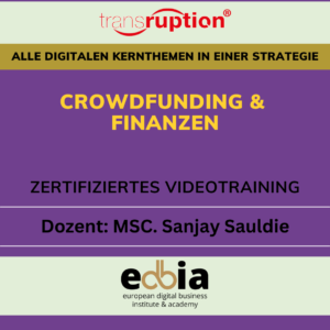 Masterclass Finance and Crowdfunding: Online Self-Study Course including Training Video, eBook, Presentation Slides, Resources & Certificate of Participation
