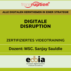 Masterclass Digital Disruption: A Guide for Decision-Makers - Online Self-Paced Course including Training Video, eBook, Presentation Slides, Resources & Certificate of Participation