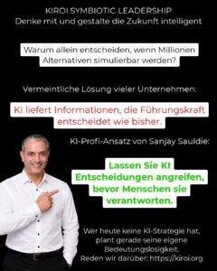 Warum allein entscheiden, wenn Millionen Alternativen simulierbar sind? Wie KI-Szenarios Ihre Führung auf ein neues Niveau heben