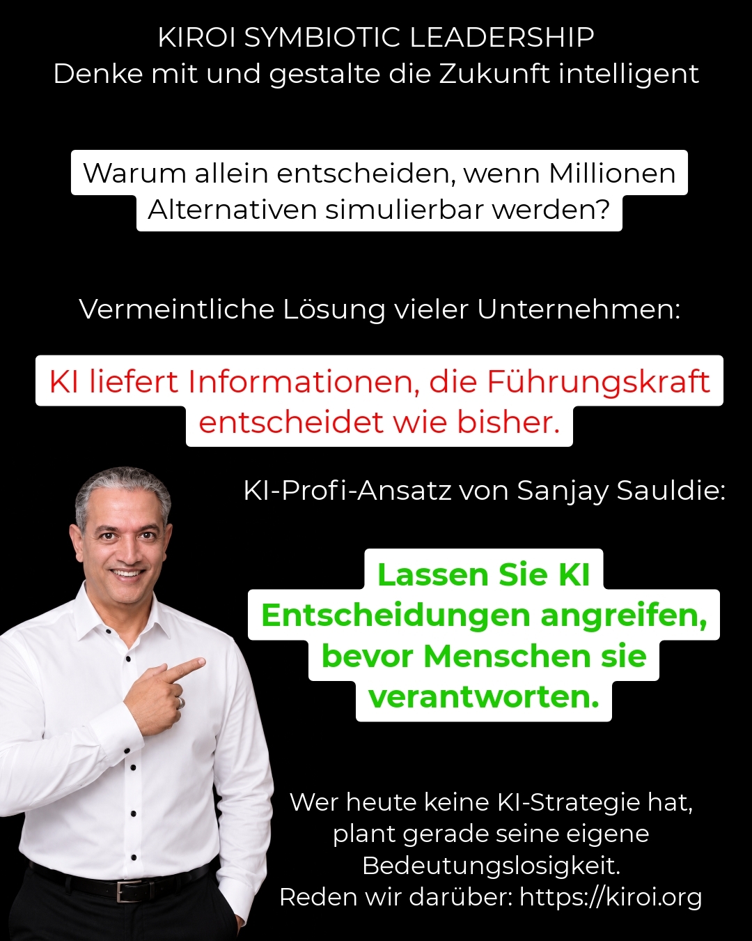 Warum allein entscheiden, wenn Millionen Alternativen simulierbar sind? Wie KI-Szenarios Ihre Führung auf ein neues Niveau heben