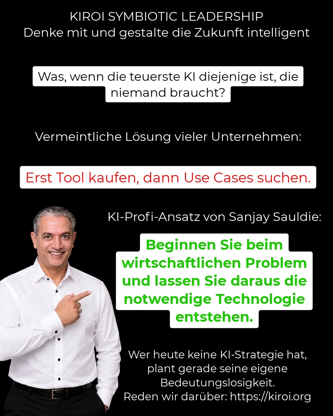 „Die teuerste KI ist wertlos: Wie Sie als Entscheider verhindern, Millionen in eine Lösung zu investieren, die niemand braucht“ 4.9 (1284)