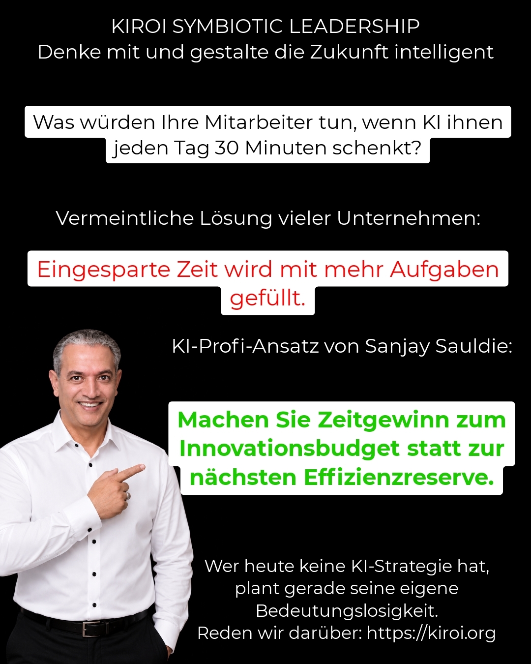 „Produktivitätssprung durch KI: Was würden Ihre Mitarbeiter leisten, wenn sie täglich 30 Minuten mehr Zeit hätten?“