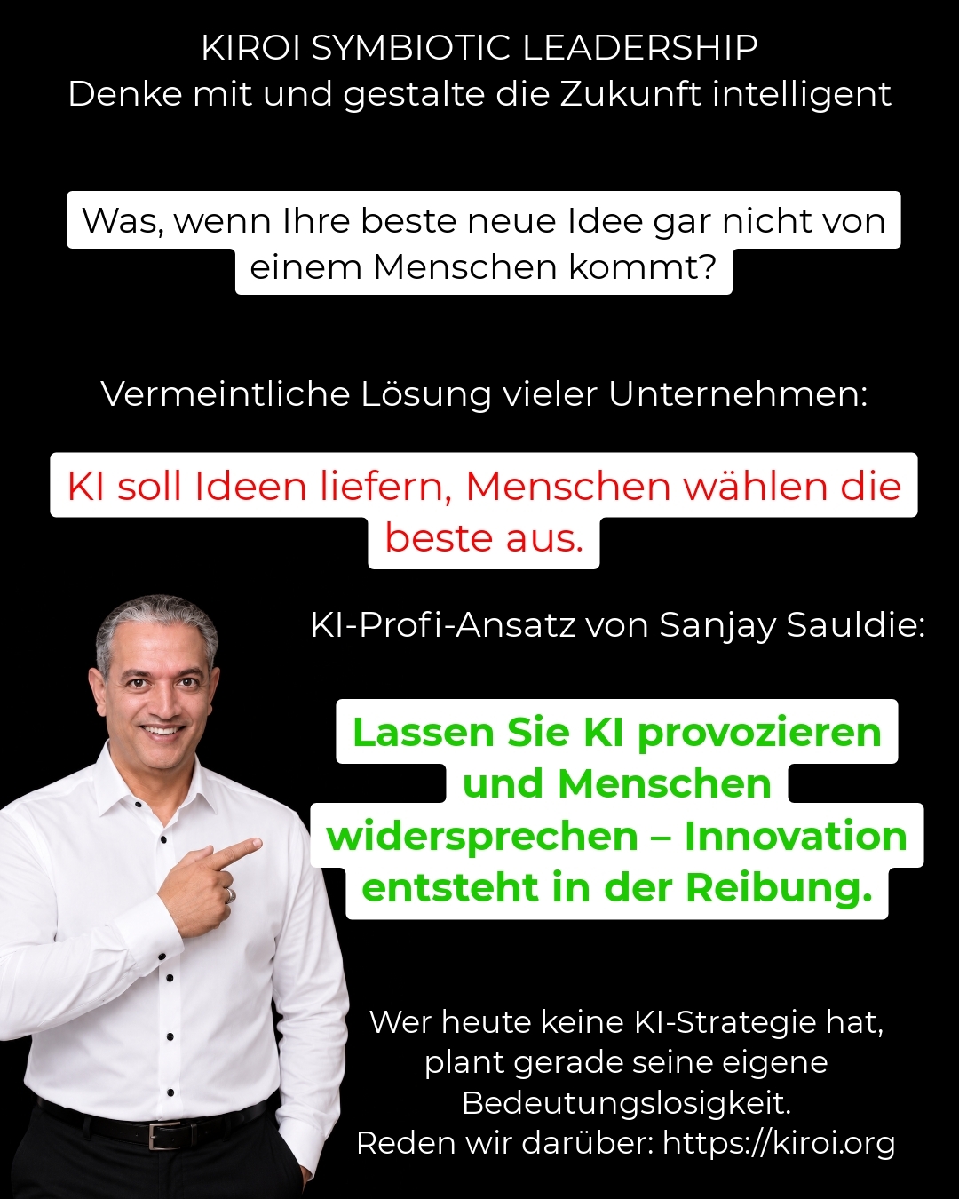 „Was, wenn Ihre beste neue Idee gar nicht von einem Menschen stammt? – Wie kluge Entscheider jetzt KI als stärkste Innovationsquelle nutzen“ 4.8 (1780)