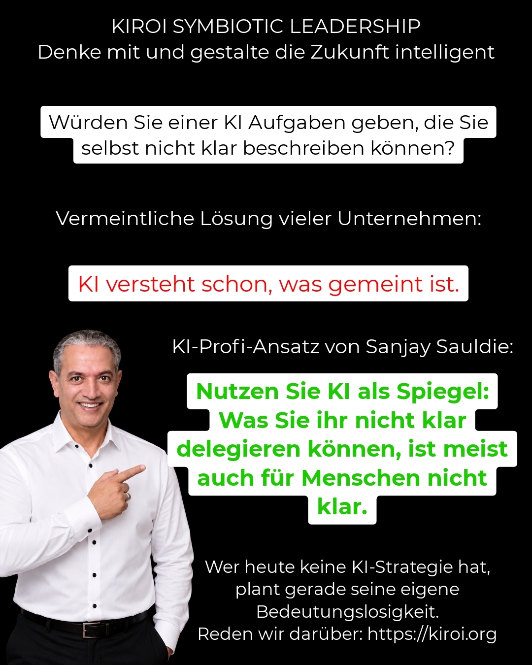„Würden Sie einer KI Aufgaben geben, die Sie selbst nicht klar beschreiben können? – Die versteckte Risiko-Falle für Führungskräfte und Entscheider“ 4.4 (990)